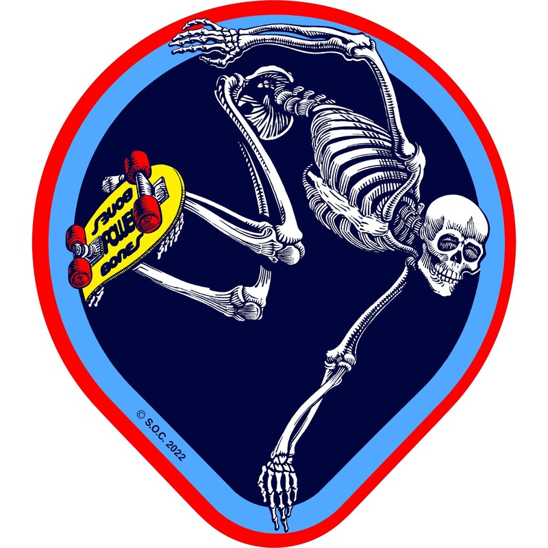 OG Skateboarding Skeleton Sticker