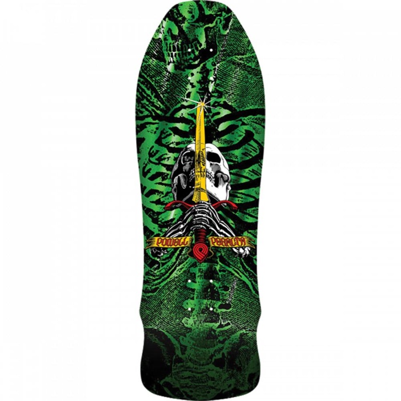 Powell Peralta Geegah Skull & Sword 9.75″ Green Skateboard Deck