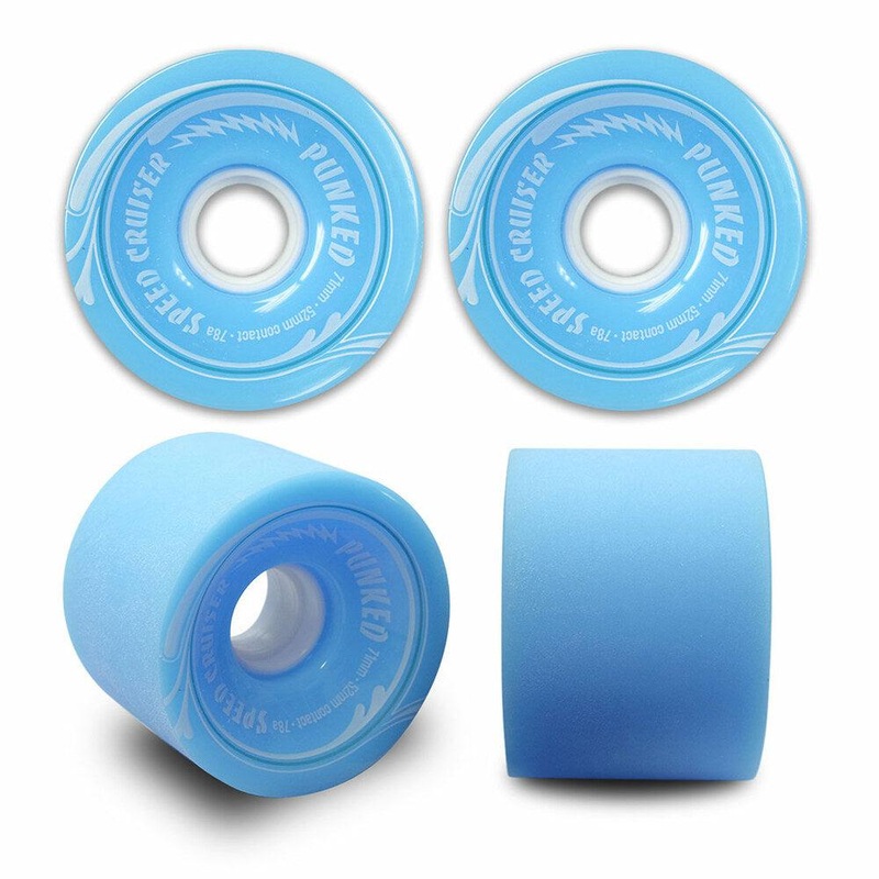 Punked Speed Cruiser in Solid Baby Blue 71mm/78A Longboard Wheels