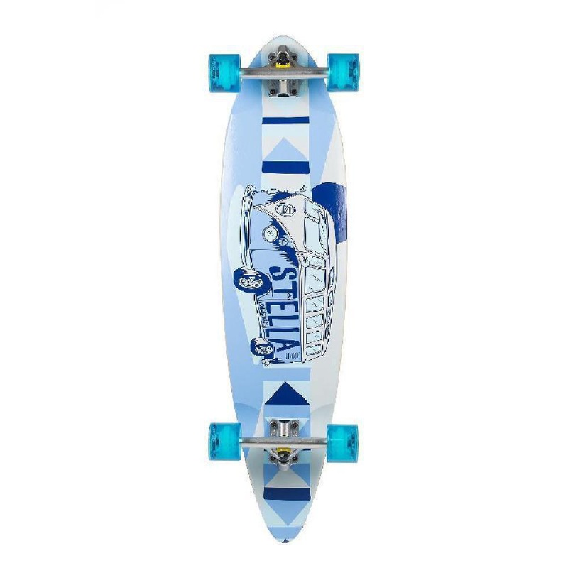 Stella Blunt Nose 38″ Volkswagen Blue Longboard Complete