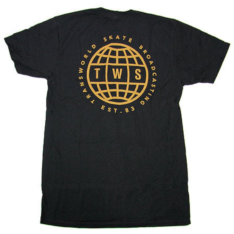 Transworld Magazine Broadcasting T Shirt Black Medium