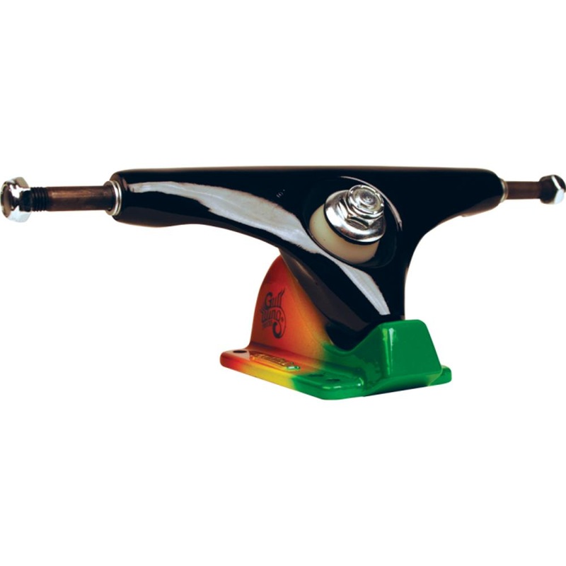Gullwing Charger 9.0″ Black/Rasta Longboard Trucks | Set of 2