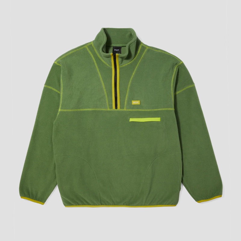 HUF Elysian Quarter Zip Fleece Avocado Small