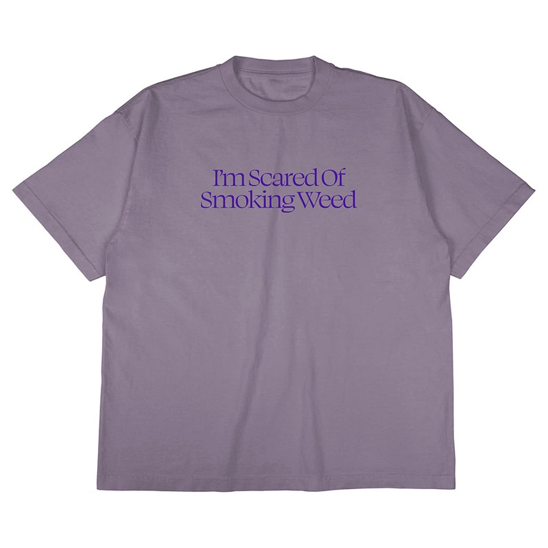 Jacuzzi Unlimited Scared of Smoking Weed Grape T Shirt Grape Small