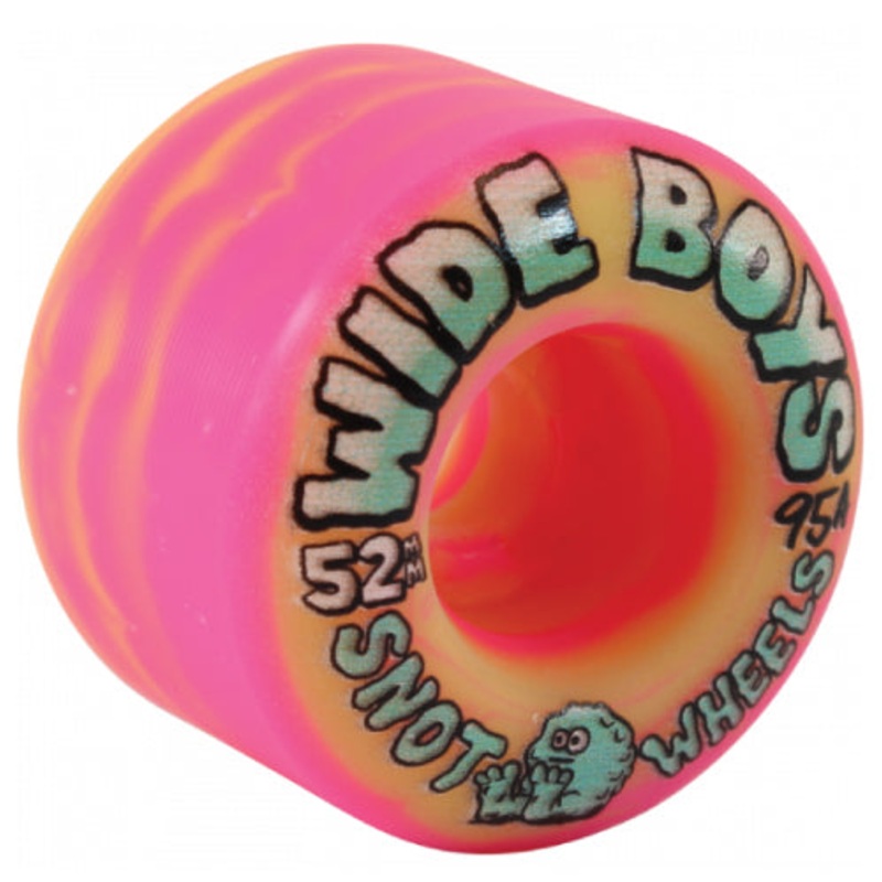 Snot Wide Boys Wheels Yellow/Pink Swirl 52MM 95A 52mm