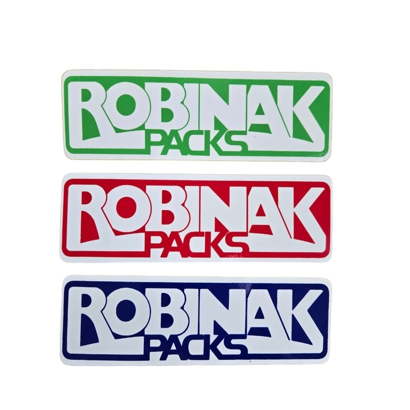 Vintage 70s Robinak Packs STICKERS (pack of 3) – GREEN RED BLUE