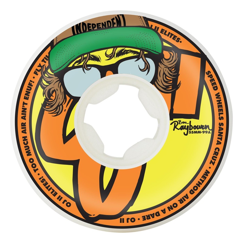 55mm Raybourn Hat 2 Elite Hardline 99a OJ Skateboard Wheels White 55mm