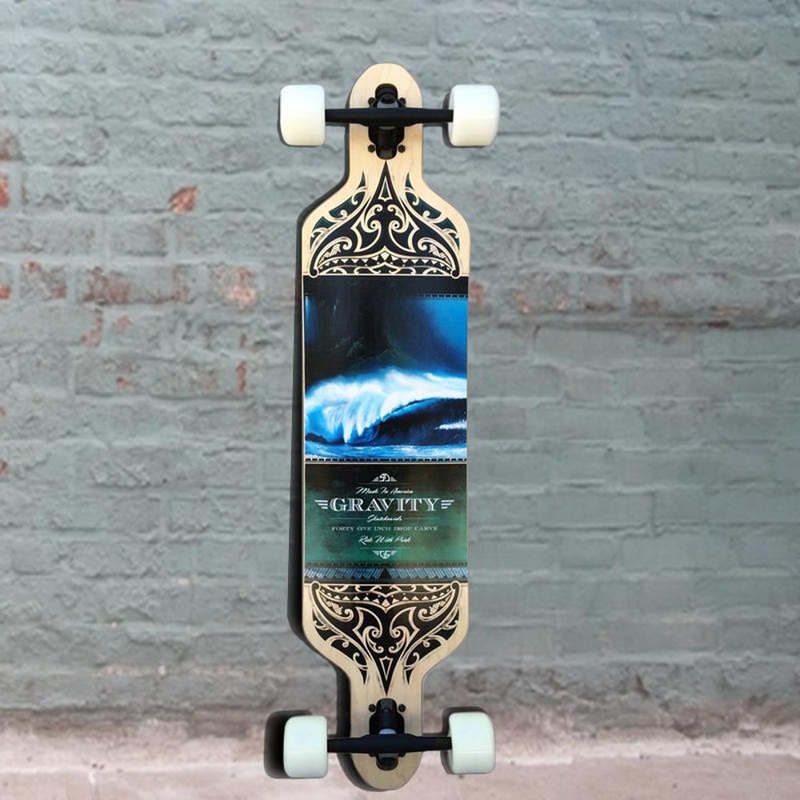 Gravity Longboard Freeride Drop Carve 41″ Olas Azules – Complete