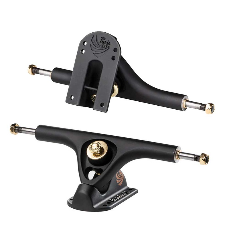Paris V3 180mm 43 Longboard Trucks Set of 2 – Matte Black Matte Black