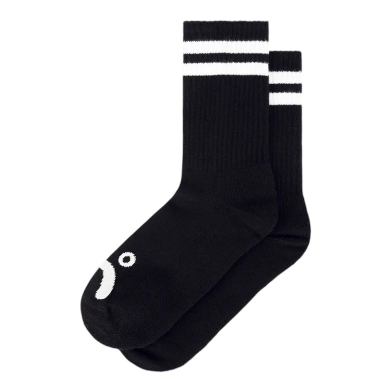 POLAR RIB SOCKS | HAPPY SAD – BLACK OS