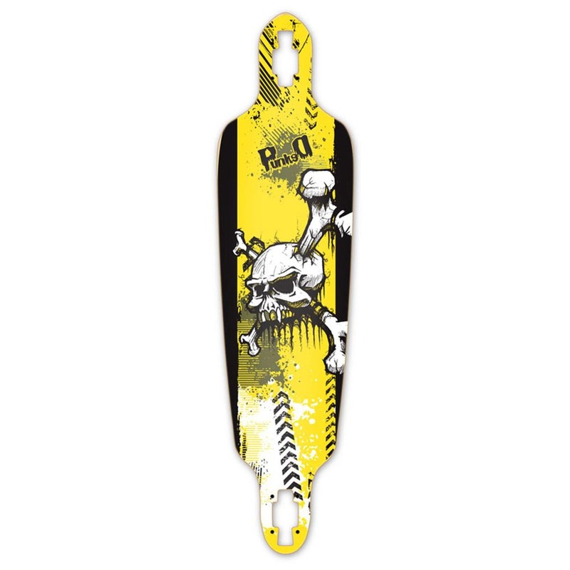 Punked Drop Through YSkull Longboard Deck Deck