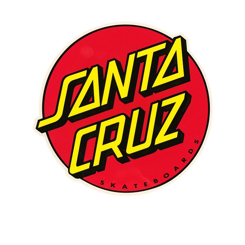 Santa Cruz 6″ Classic Dot Logo Sticker – Red