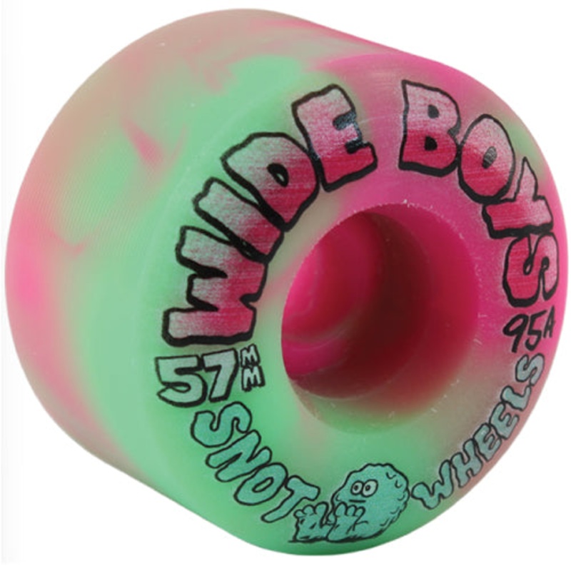 Snot Wide Boys Wheels Green/Pink Swirl 57MM 95A 57mm