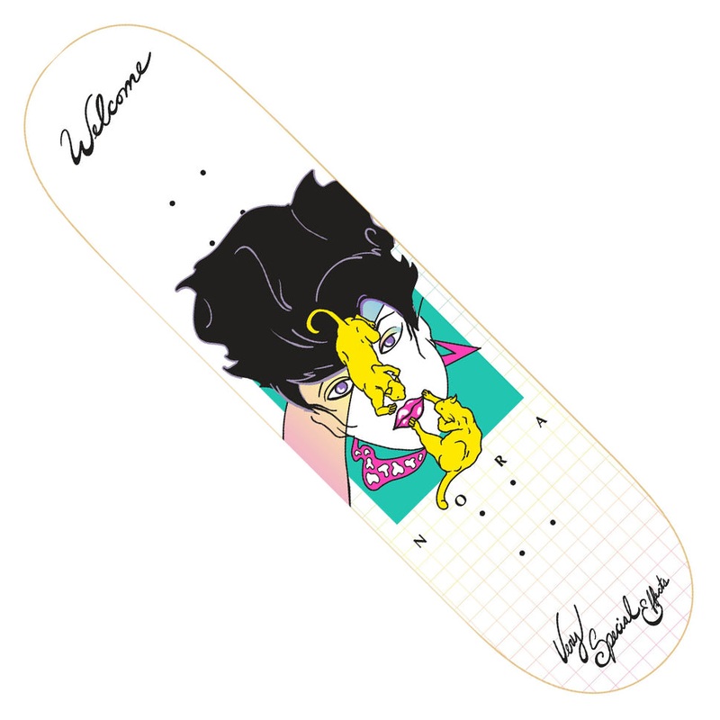Welcome Skateboards Nora Vasconcellos Special Effects Deck White 8.25 x 31.98 WB:14.25