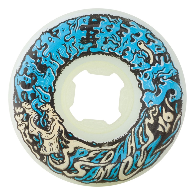 53mm Vomit Mini White Blue 97a Slime Balls Skateboard Wheels White 53mm