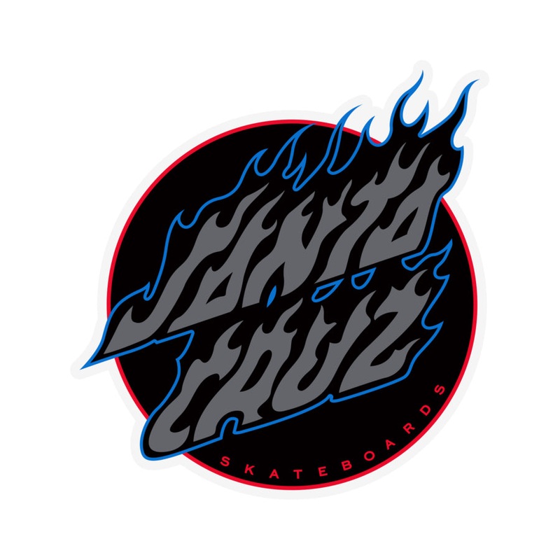 Absent Flame Dot Clear Mylar Sticker