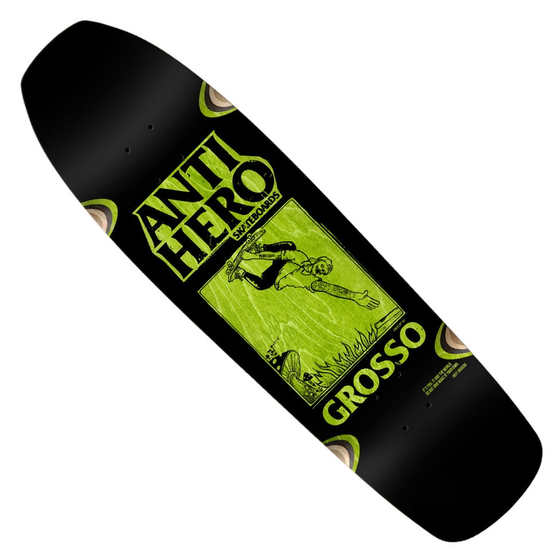Anti-Hero SSD 2025 Grosso Shaped Black Deck Black 9.25 x 32.875
