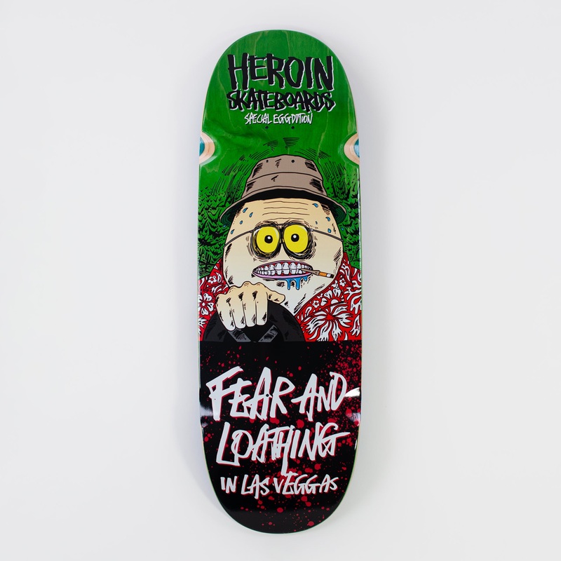 Heroin 10.4″ Fear & Loathing Egg Deck – Green Stain 10.4″
