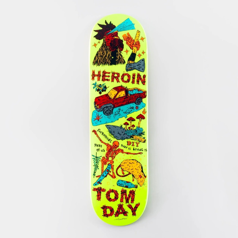 Heroin 8.625″ Tom Day Life Deck – Neon Yellow 8.625″