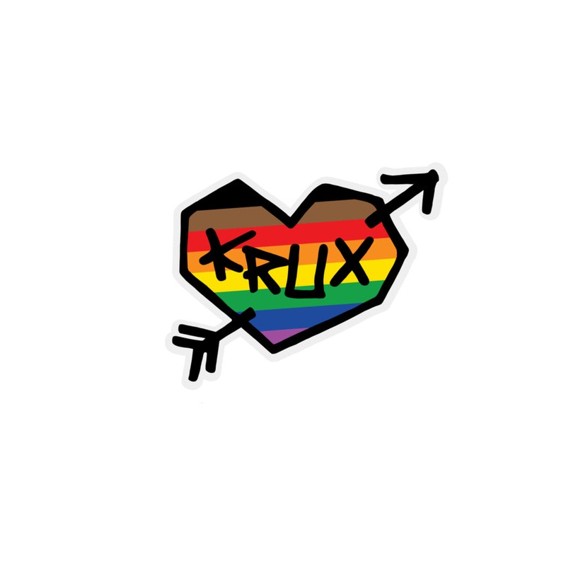 Krux Trucks Rainbow 2 3in x 2.4in Sticker