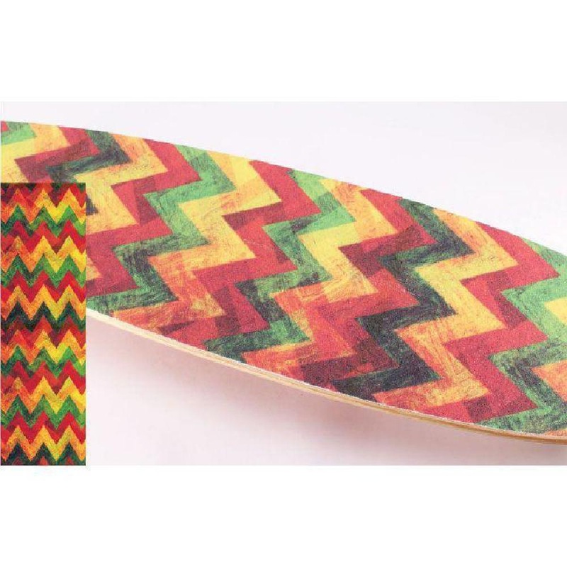 Longboard Skateboard Rasta 42″ x 10″ Griptape Sheet