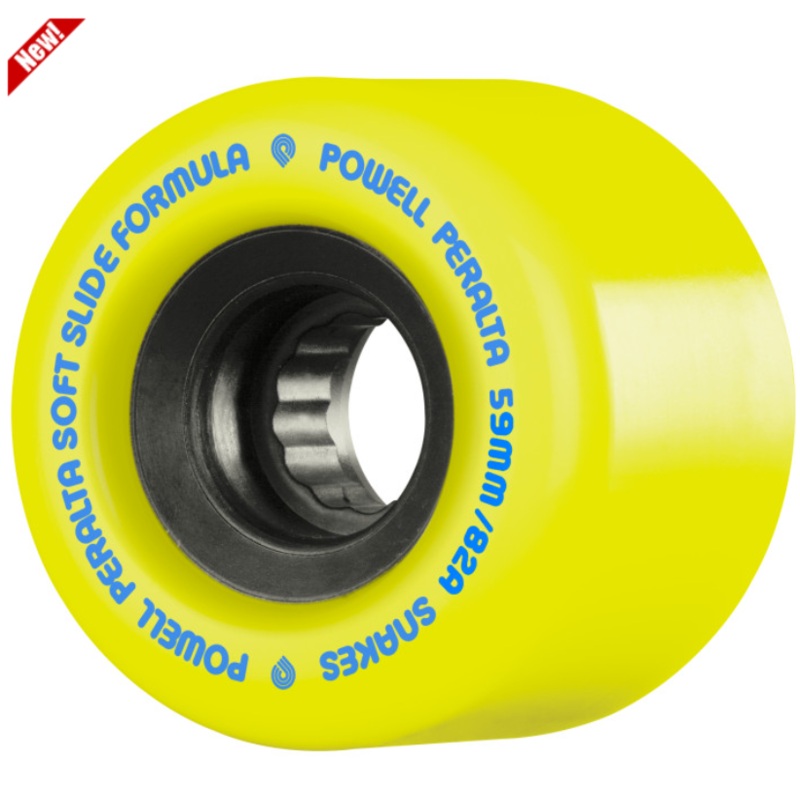 Powell Peralta G Slide Soft Slides Skateboard Wheels 59mm 82a Yellow Yellow 59mm