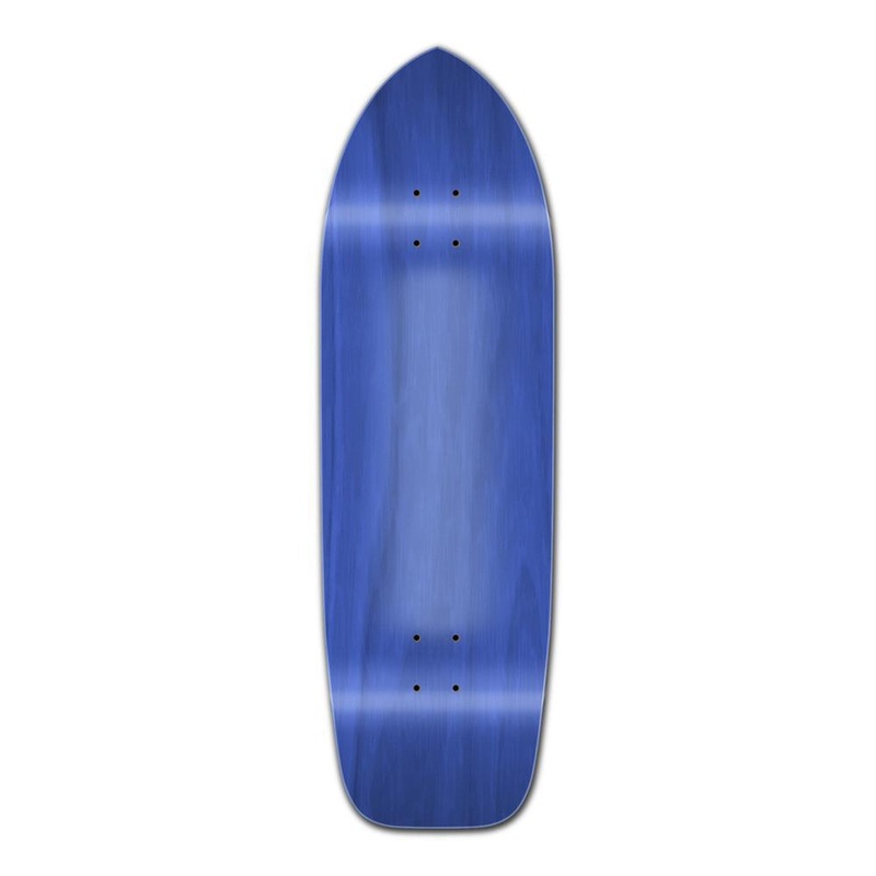 Punked Old School Blank Longboard Deck – Stained Blue Deck
