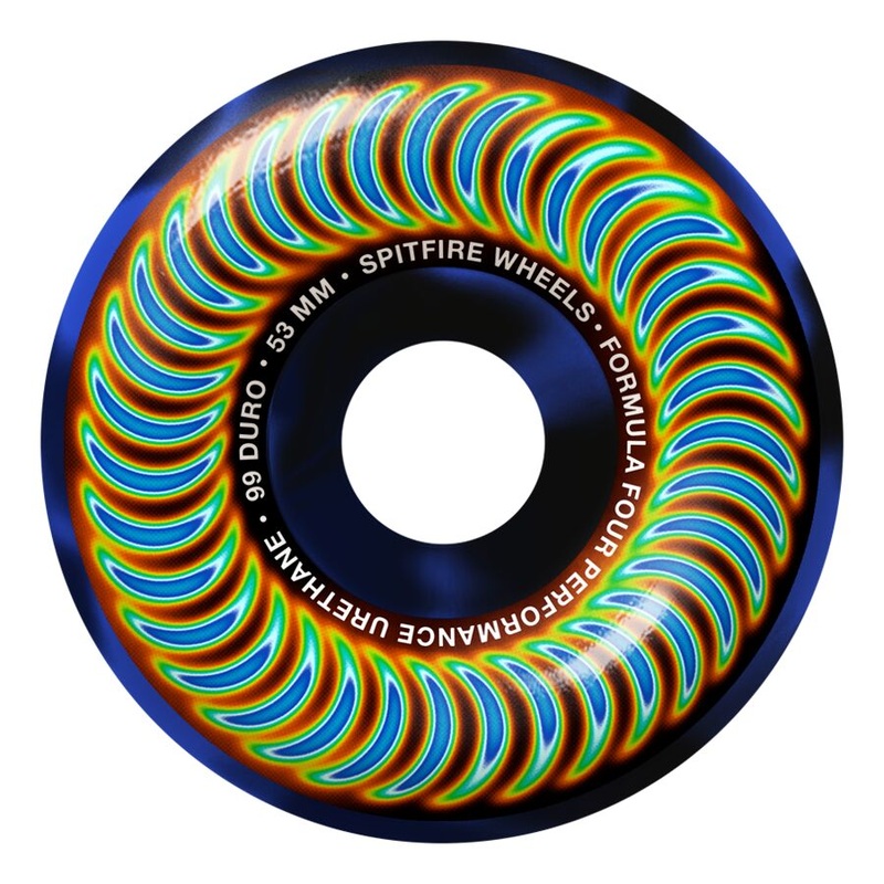SPITFIRE FORMULA FOUR RADIOACTIVE CLASSIC SWIRL 53MM 99D (Set of 4) 53mm