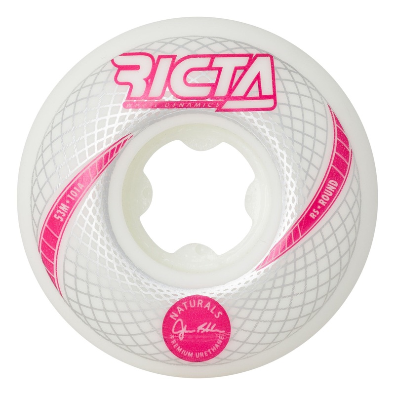 53mm Shanahan Vortex Naturals Round 101a Ricta Skateboard Wheels White 53mm