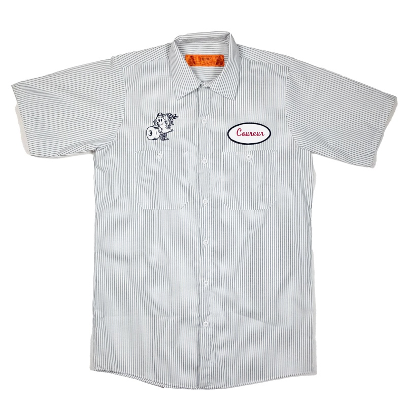 Coureur Goods Red Kap Mechanic Workshirt Green Stripe S