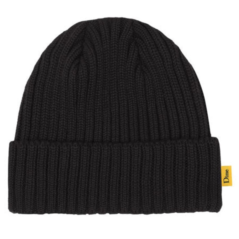 Dime Classic Logo Rib Beanie Black One size fits all