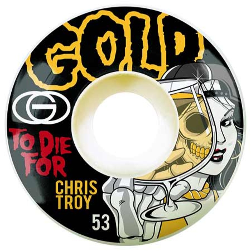Gold Wheels Chris Troy Darling Wheels White 53mm