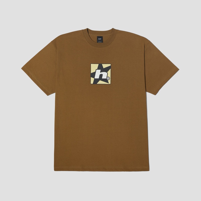 HUF H Star Shortsleeve T-Shirt Mud Small