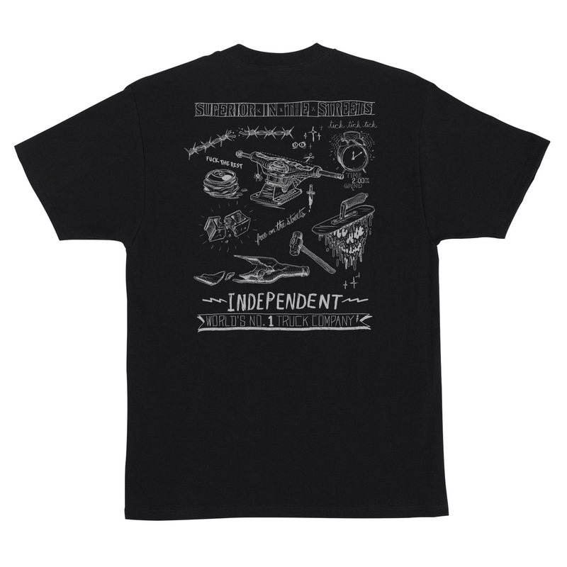Independent Trucks “Bratrud Notebook” Black T-Shirt Small