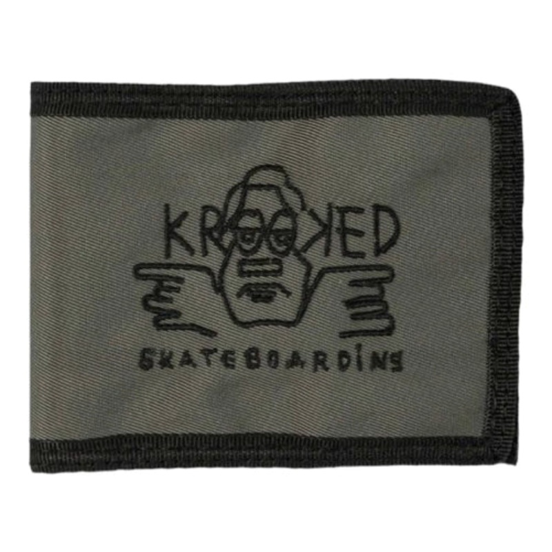 Krooked Arketype Raw Bi-Fold Wallet – Charcoal/Black