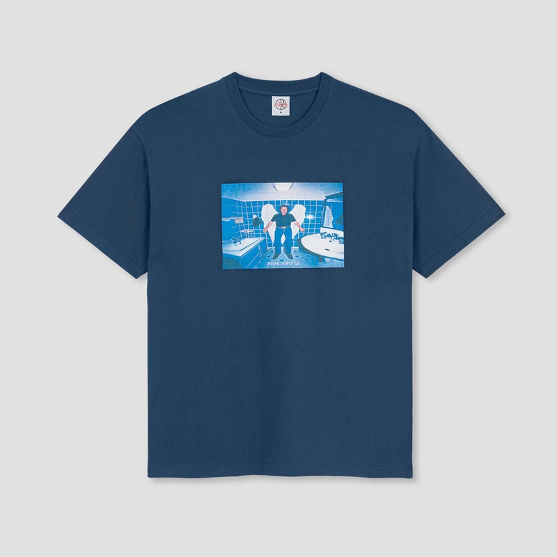 Polar Skate Co Angel Man T-Shirt Grey Blue X-Small