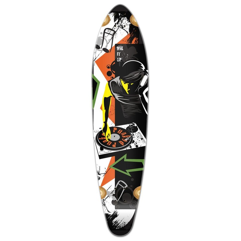 Punked Kicktail DJ Mixitup Longboard Deck Deck