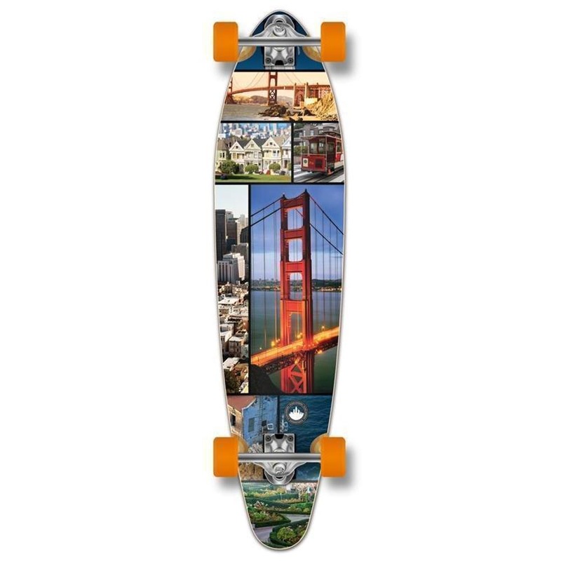 Punked San Francisco Kicktail 40 inches Longboard Complete