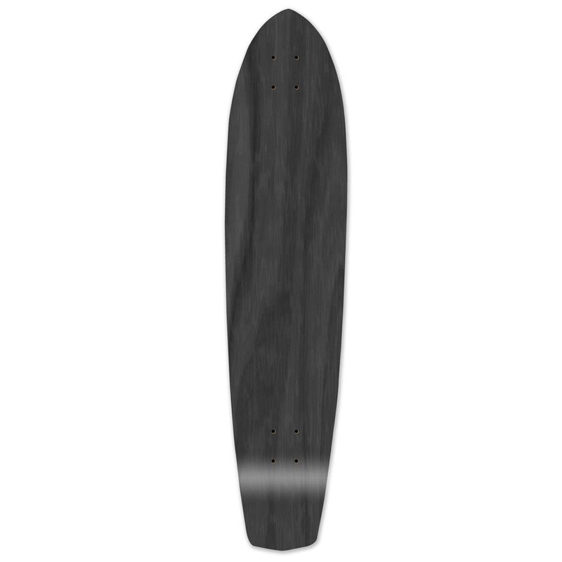 Punked Slimkick Blank Longboard Deck – Stained Black Deck