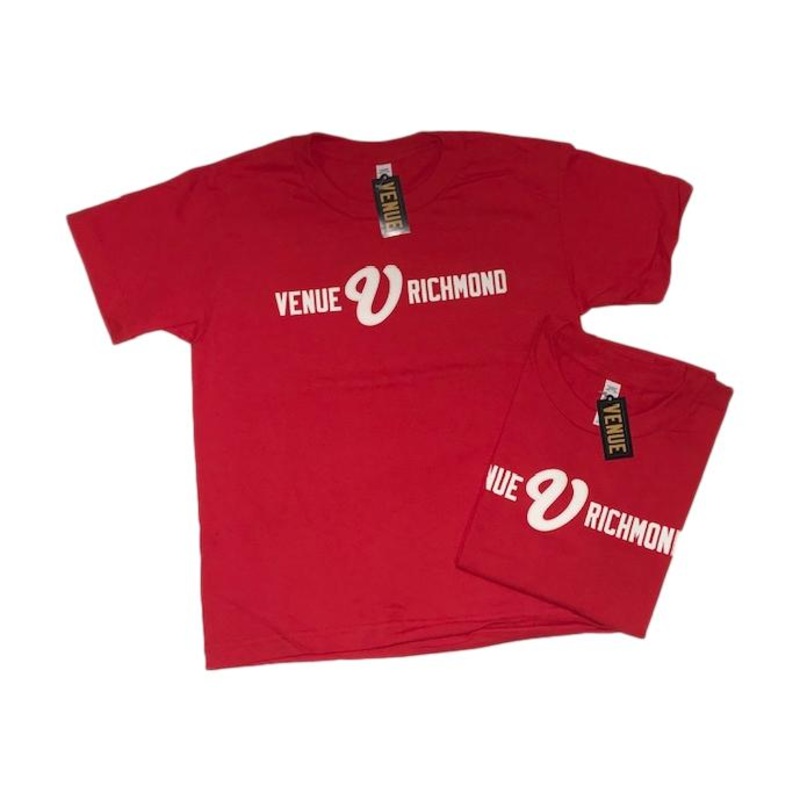 Venue Skateboards Bar Logo Youth T-Shirt Red YM
