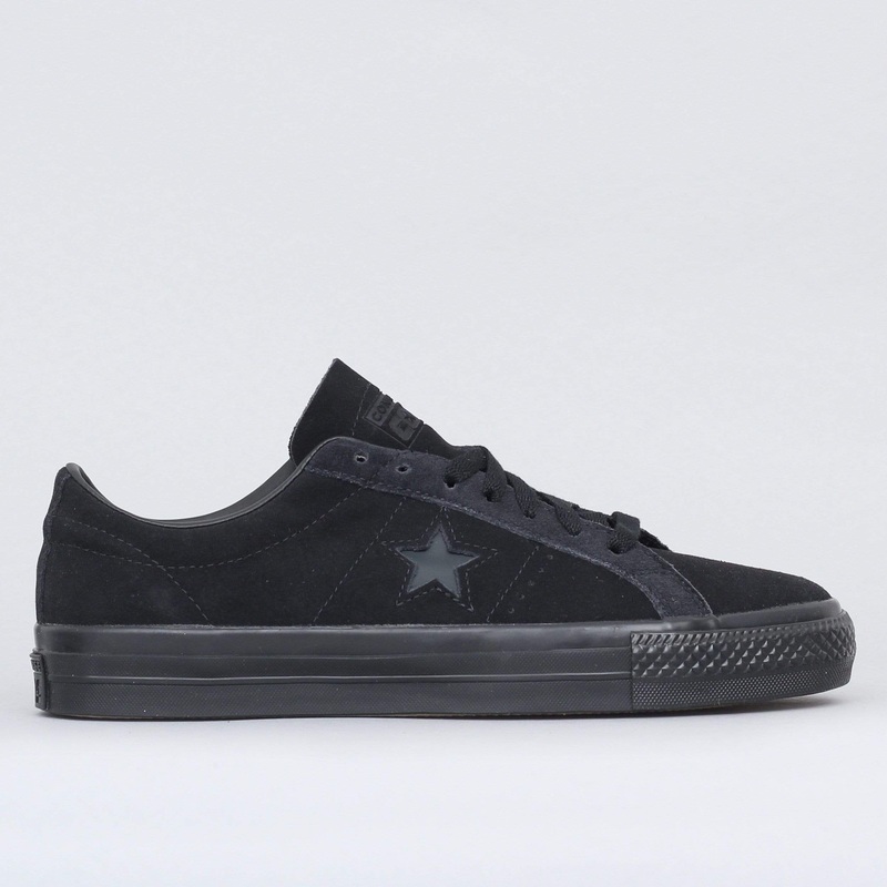 Converse One Star Pro OX Suede Shoes Black / Black / Black UK6