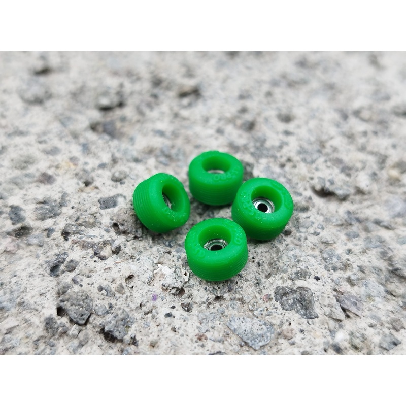 Kraken Bright Green GS-Pro (Soft 95a) Urethane Fingerboard Wheels (Choose Shape) Street
