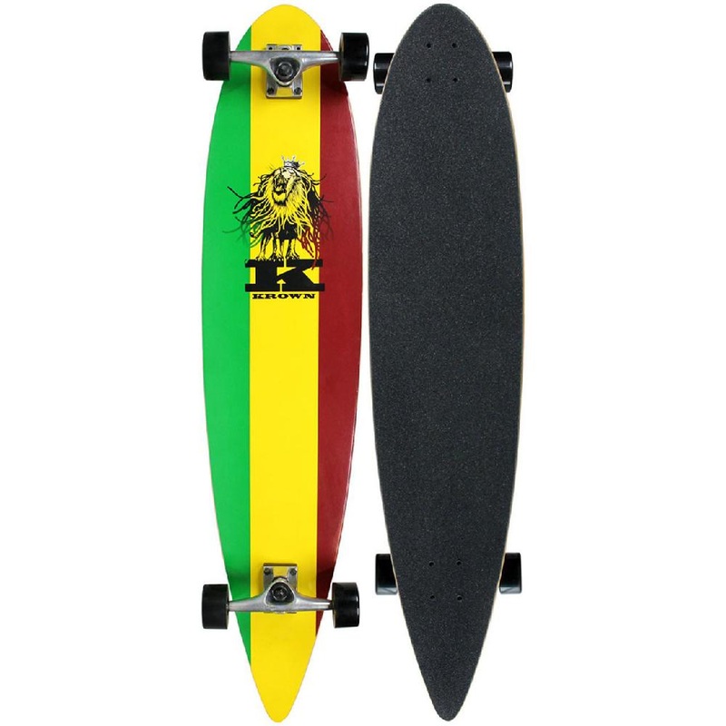 Krown Rasta 43″ Pintail Longboard Complete