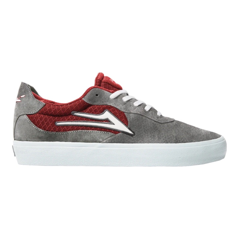 LAKIA ESSEX GREY/BURGUNDY SUEDE 9