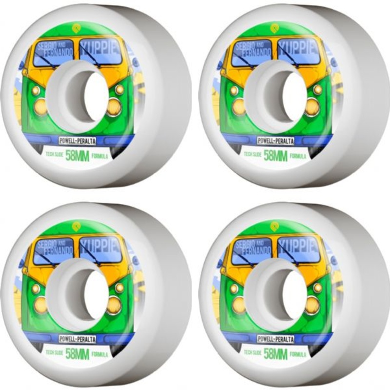Powell Peralta Yuppie Skateboard Wheels Slide Formula 58mm 104A 4pk