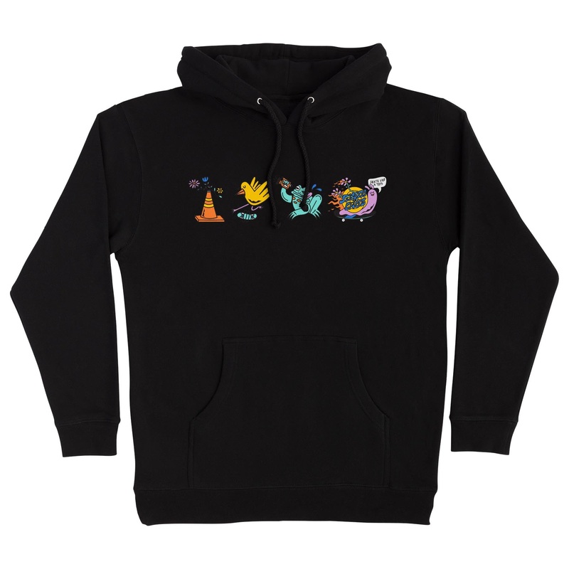 Santa Cruz x Skate Like A Girl Pullover Hooded Sweatshirt X-Small Black