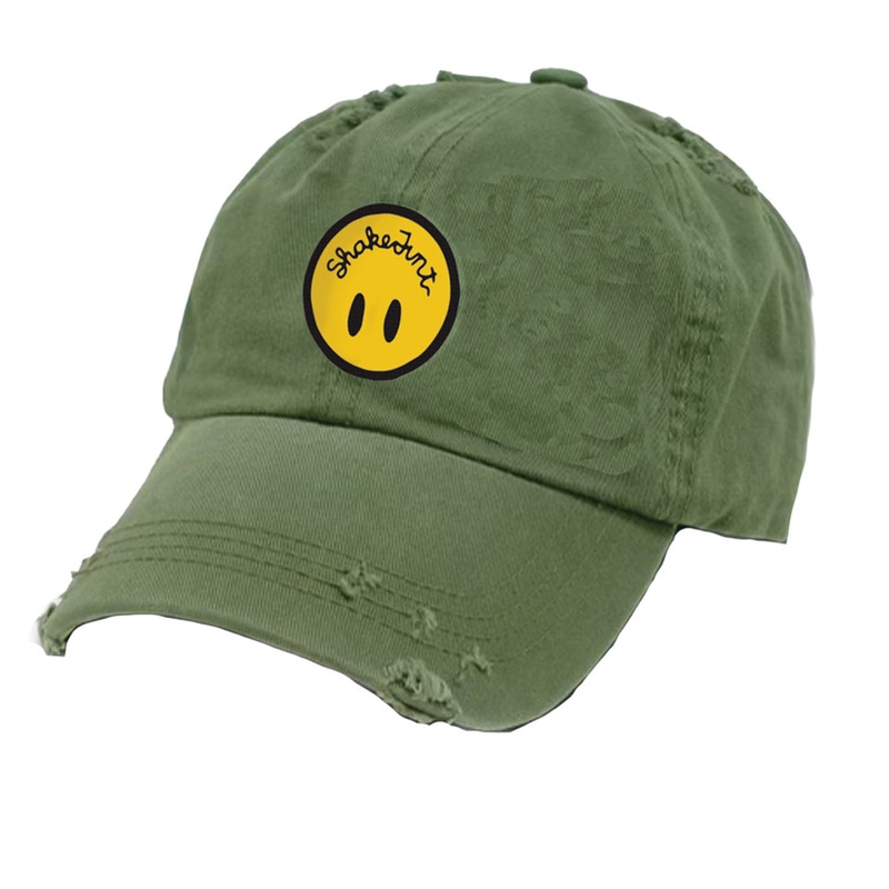 Shake Junt Unhappy Dad Hat Olive Green One Size Fits All