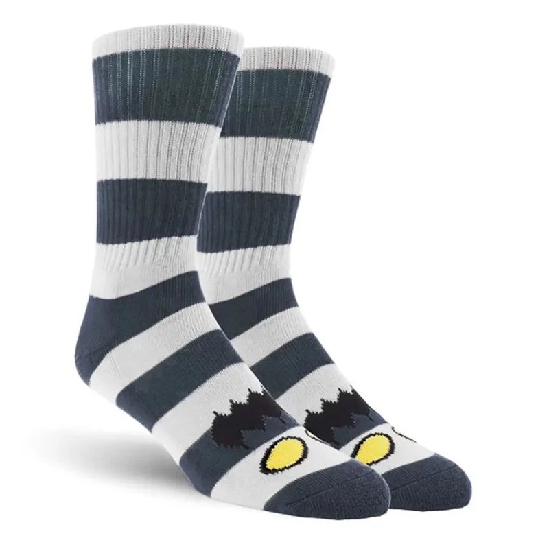 Toy Machine Monster Big Stripe White/Slate Socks Monster Big Stripe White/Slate One Size