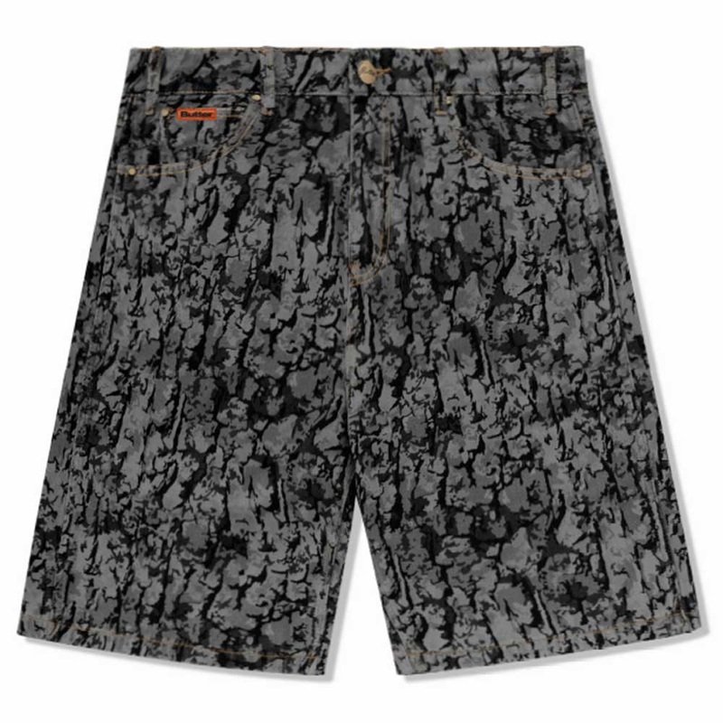 Bark Camo Black Denim Shorts Butter Goods SM – 30