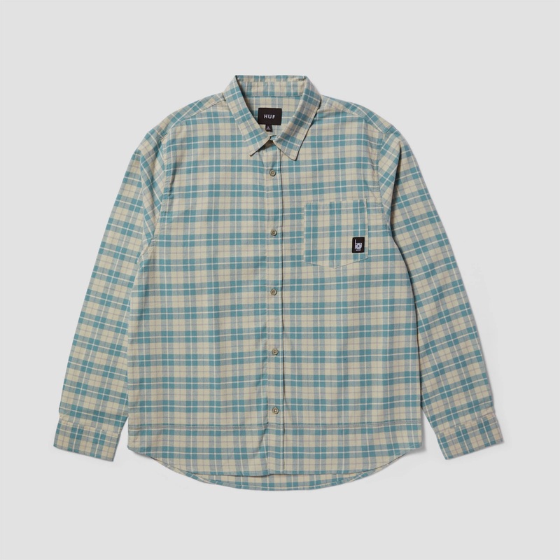 HUF Modal Plaid Shirt Putty Small
